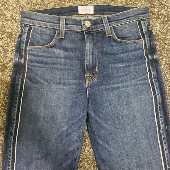 Hudson Jeans Barbara Side Stripe High Waist Raw Hems Skinny - Picture 3 of 4